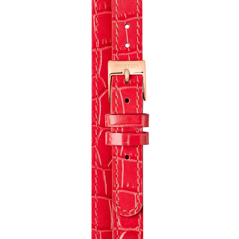 BRACELET CUIR LUXURY 2 BRINS - 12 MM - FUCHSIA - Image 3
